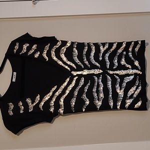 Cache glitter sequin black and gold top, Stunning